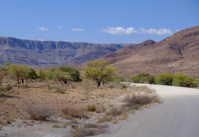 BullsPort Rock Arch steep 4x4 track Namib Naukluft Mountains vertigo Namibia photography