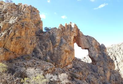 Namib Naukluft National Park wide panorama BullsPort Rock Arch guided tour Namibia