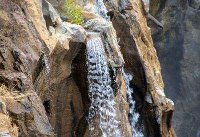 Epupa Falls Kaokoveld mountain backdrop Kunene River Namibia Angola border