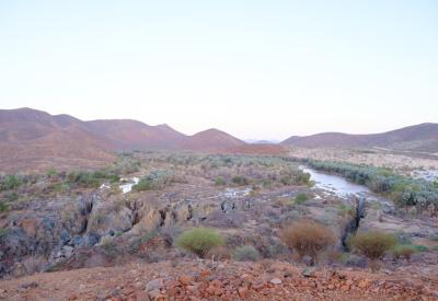 Kunene River pools above Epupa Falls Kaokoveld Namibia northern most point safari