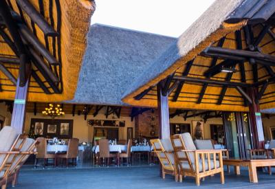 Erindi Old Traders Lodge main lodge dining restaurant Erindi Game Reserve Namibia