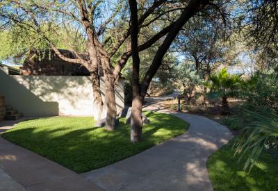 Erindi Old Traders Lodge large luxury suite interior bushveld views Namibia