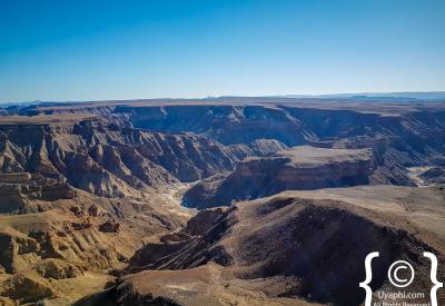 Fish River Canyon wide angle panoramic shot 27km wide Namibia largest canyon Africa