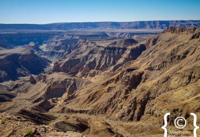 Fish River Canyon 550 metres deep sheer drop Namibia second largest canyon world