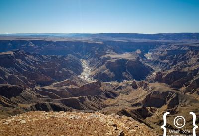 Fish River Canyon 27km wide panoramic view Namibia largest canyon Africa photography