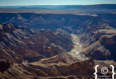 Fish River Canyon 27km wide panoramic view Namibia largest canyon Africa photography