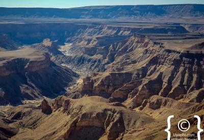 Fish River meandering canyon floor 160km Namibia photography landscape