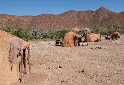 Ovahimba Himba sacred fire village centre Kaokoland Namibia nomadic tribe cultural tour