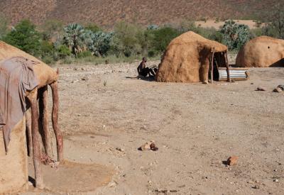Ovahimba Himba village dogs animals Kunene River Kaokoland Namibia cultural safari