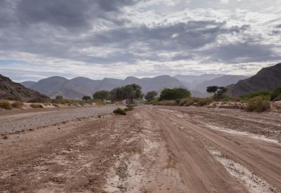 Hoanib River Valley mountain ranges Kaokoland Damaraland Namibia remote landscape