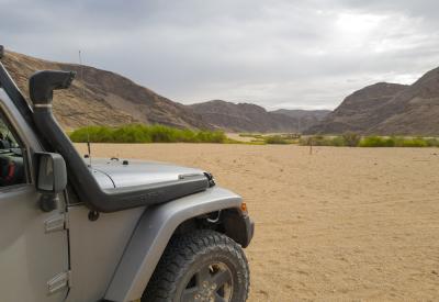 Hoanib River Valley crisscrossing 4x4 tracks remote Kaokoland Namibia adventure photography