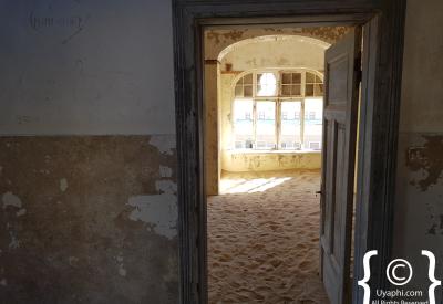 Kolmanskop ghost town exterior German colonial architecture Luderitz Namibia