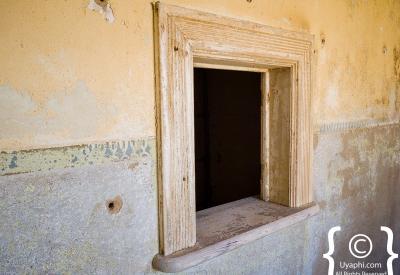 Kolmanskop German colonial buildings blue sky Namib Desert ghost town Luderitz Namibia