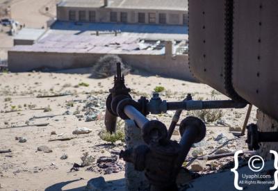 Kolmanskop doorway buried in sand Namib Desert ghost town photography Luderitz Namibia