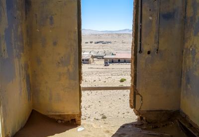 Kolmanskop ice factory power station ruins diamond mining ghost town Namibia