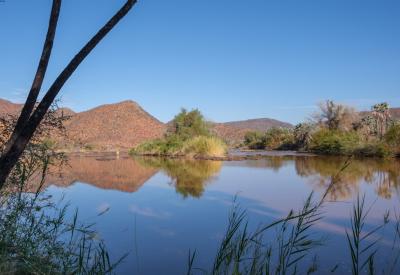 Kunene River mouth Atlantic Ocean Namibia Angola border Skeleton Coast photography