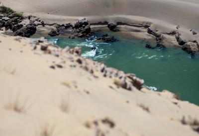 Kunene River panoramic view 1000km Namibia Angola border Kaokoland photography