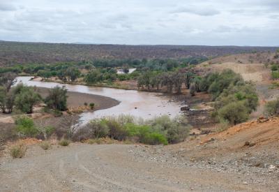 Epupa Falls pool mist Kunene River Kaokoland northern Namibia landscape photography