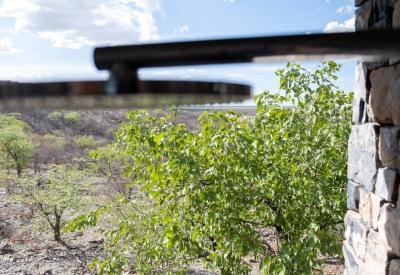 Safarihoek Lodge central guest area bar amazing views Etosha Heights Namibia