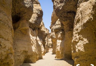 Sesriem Canyon rim view 30 metres deep Namib Naukluft Park Namibia photography