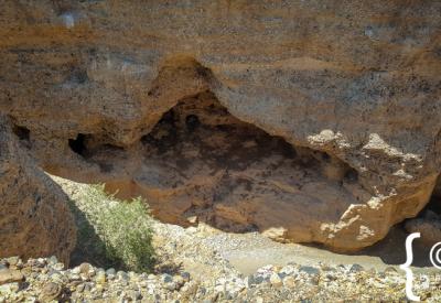 Sesriem Canyon walking path descent 30 metres deep Namib Desert Namibia photography