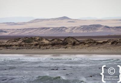 Skeleton Coast rocky coastline formations Namibia Atlantic Ocean remote photography