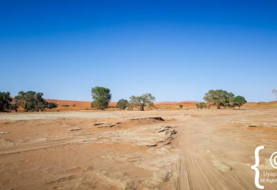 Sossusvlei salt clay pan Namib Naukluft Park Namibia photography