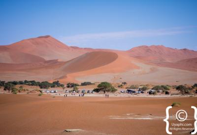 Sossusvlei 4x4 road approaching dunes Namib Naukluft Park Namibia photography