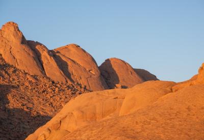 Spitzkoppe sunrise silhouette granite peaks 1784m Namibia photography
