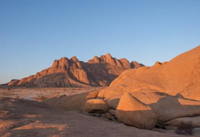 Spitzkoppe sunrise silhouette granite peaks 1784m Namibia photography