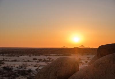Spitzkoppe rock pools desert vegetation Namibia granite boulders photography