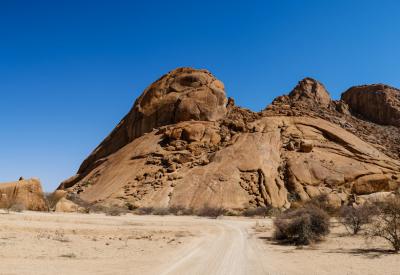 Spitzkoppe dawn golden light wide angle photography Namibia granite peaks