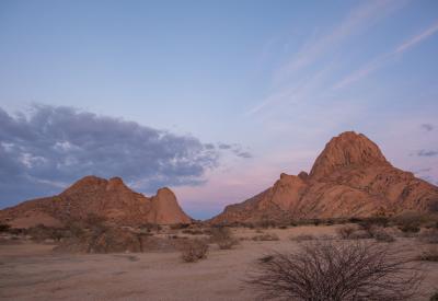 Spitzkoppe panoramic view plains Damaraland Namibia most photographed mountain photography