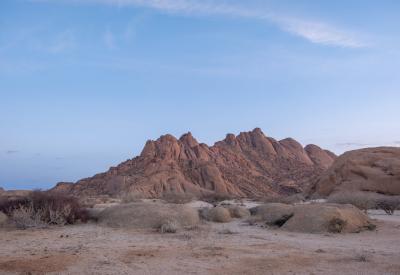 Spitzkoppe panoramic view plains Damaraland Namibia most photographed mountain photography