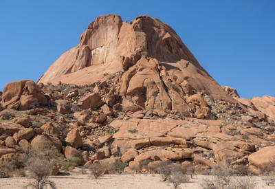 Spitzkoppe dusk orange purple sky photography Namibia 700 million year old granite
