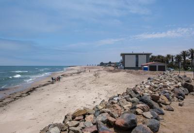 Swakopmund seafood restaurants German cuisine Atlantic Ocean Namibia photography