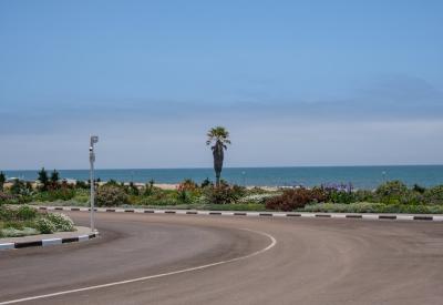 Swakopmund Mole lighthouse jetty Atlantic Ocean Namibia colonial town photography
