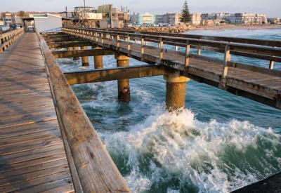 Swakopmund oceanfront promenade Atlantic Ocean Namib Desert Namibia photography