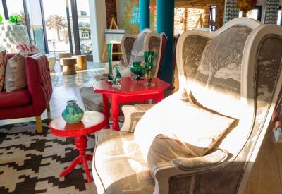 The Delight Swakopmund bright colourful lobby communal area Swakopmund Namibia