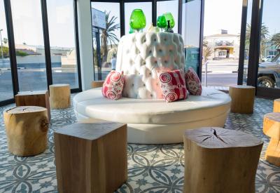 The Delight Swakopmund bright colourful lobby communal area Swakopmund Namibia