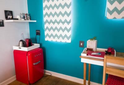 The Delight Swakopmund large colourful guest room comfortable beds Swakopmund Namibia