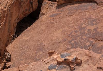 Twyfelfontein giraffe antelope rock engravings largest concentration Africa Damaraland