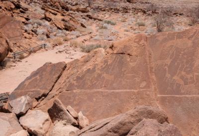 Twyfelfontein rock art site wide view one of largest concentrations Africa Damaraland Namibia