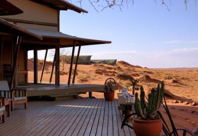 Wolwedans Dune Camp spacious clean tented room interior NamibRand Namib Desert Namibia