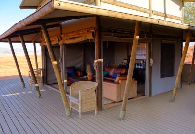 Wolwedans Dune Camp 360-degree dune views from room NamibRand Nature Reserve Namibia
