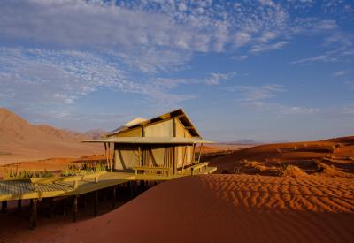 Wolwedans Dunes Lodge swimming pool NamibRand Nature Reserve Namib Desert Namibia