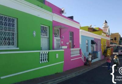 Historic cobblestone streets Bo-Kaap Cape Malay Quarter Cape Town South Africa