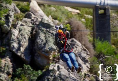 Tandem zip line slide Ceres Zipline Adventure family activity Western Cape South Africa
