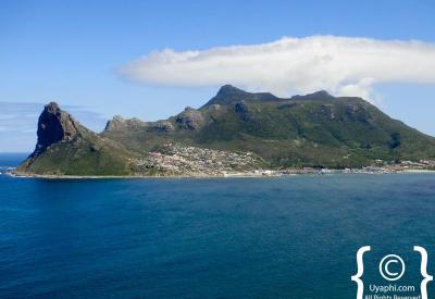 Chapman's Peak scenic mountain coastal road between Hout Bay and Noordhoek Cape Town