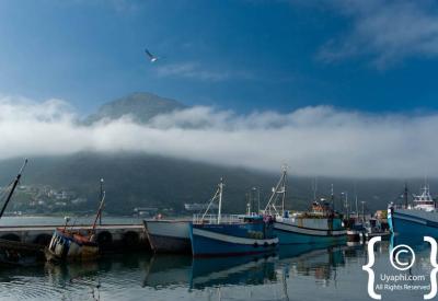 Hout Bay beach and Atlantic Ocean Cape Peninsula Cape Town South Africa